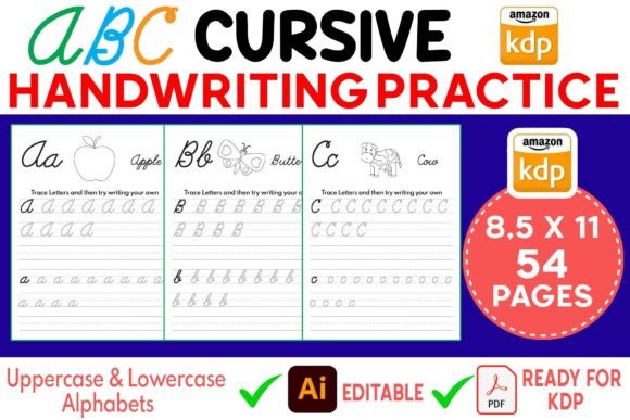 Download ABC Cursive Handwriting Practice for Kdp - Handwriting Collection