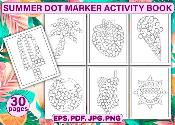 Download Summer Dot Marker Activity Book for Kids - Dot mark Collection